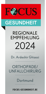 Auszeichnung Focus Empfehlung Orthopäde/Unfallchirurg Dortmund Dr. Ghiassi